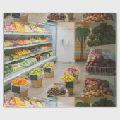 Obstladen Geschenkpapier (Flach)