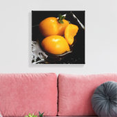 Obstleben Schwarzer Quadrat Leinwand (Insitu (Wohnzimmer))