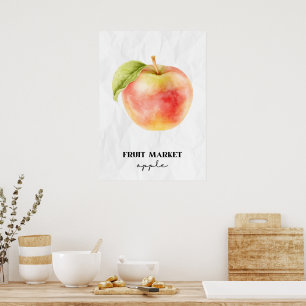 Obstmarkt Apfel Poster