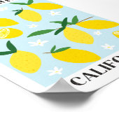 Obstmarkt California Gelbes Zitronenfutter Poster (Ecke)