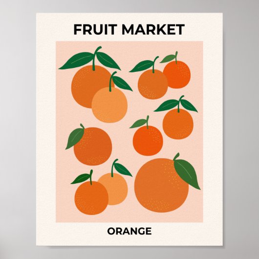 Obstmarkt Druckereien Vintag Obst Art Deco Poster (Vorne)