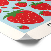 Obstmarkt Erdbeeren Moderne Früchte Poster (Ecke)