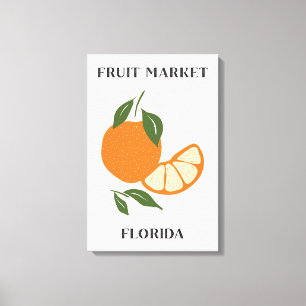Obstmarkt Florida Orange Essen Leinwanddruck