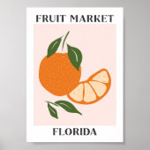 Obstmarkt Florida Orange Essen Poster (Vorne)
