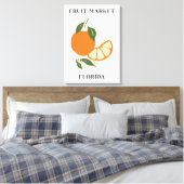 Obstmarkt Florida Orange Food Leinwanddruck (Insitu (Schlafzimmer))