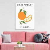 Obstmarkt Florida Orange Food Leinwanddruck (Insitu (Wohnzimmer))