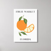 Obstmarkt Florida Orange Food Leinwanddruck (Vorderseite)