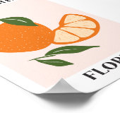 Obstmarkt Florida Orange Food Poster (Ecke)