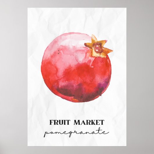 Obstmarkt Granatapfel Poster (Vorne)