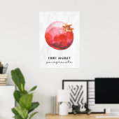 Obstmarkt Granatapfel Poster (Heimbüro)