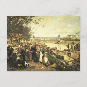 Obstmarkt in Schazel Postkarte