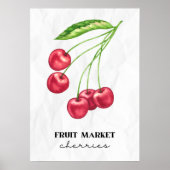 Obstmarkt Kirschen Poster (Vorne)