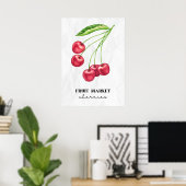 Obstmarkt Kirschen Poster (Heimbüro)