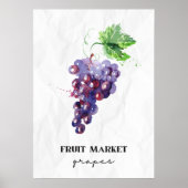 Obstmarkt Trauben Poster (Vorne)