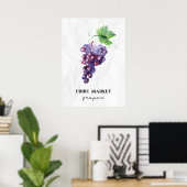 Obstmarkt Trauben Poster (Heimbüro)