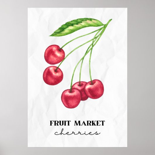 ObstmarktKirschen Poster (Vorne)