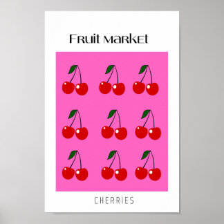ObstmarktKirschen Poster
