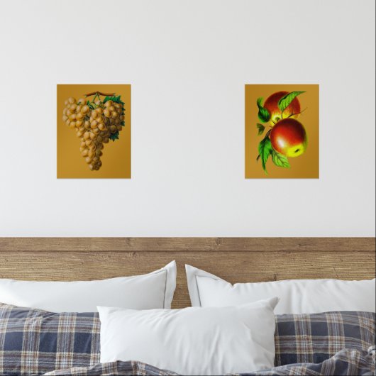 Obstmauer Art Trauben und Äpfel Bilderwand Sets (Schlafzimmer)