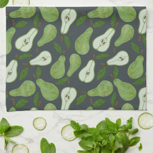 Obstmuster aus Obstgarn Geschirrtuch (Gefaltet)