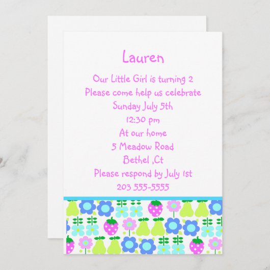 Obstmuster Einladung (Vorne/Hinten)