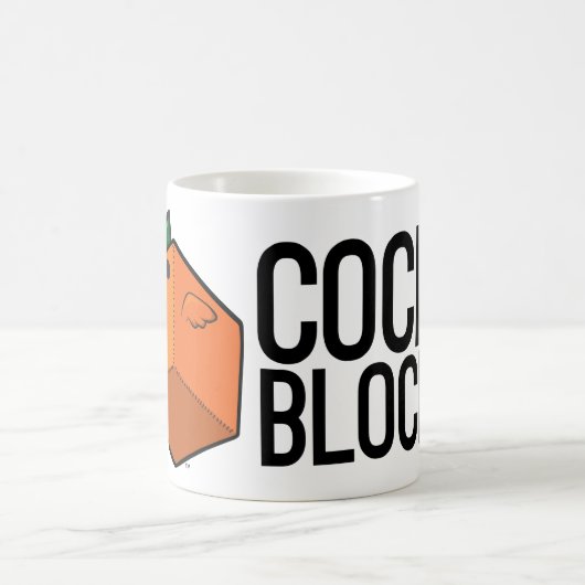 Obstorange-Tasse des Mächtigen Cockblocks Kaffeetasse (Mittel)