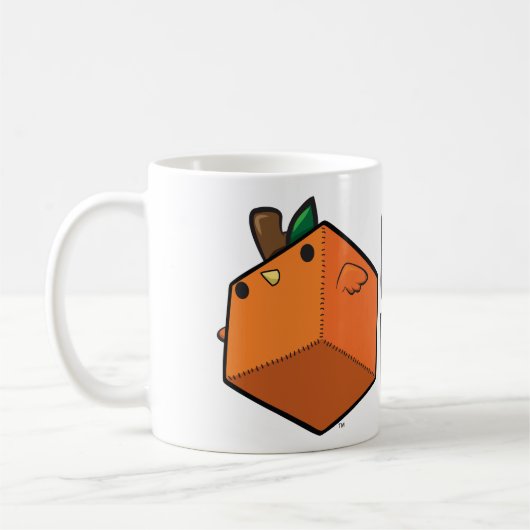 Obstorange-Tasse des Mächtigen Cockblocks Kaffeetasse (Links)