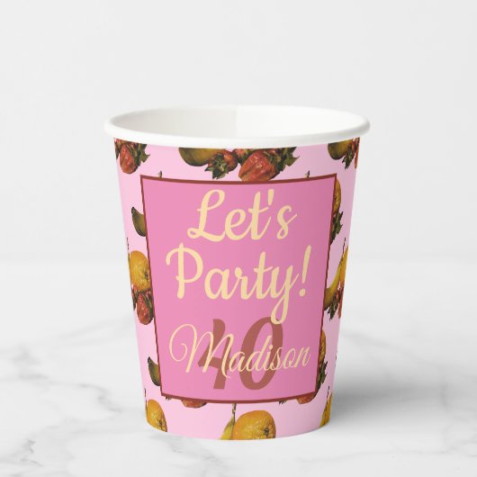 Obstpapiergruppen Pappbecher (Links)