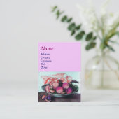 OBSTPfirsiche, Pflaumen und Blätter der SAISON ros Visitenkarte (Stehend Vorderseite)