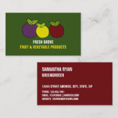 Obstpflanzen, Grünfuttermittel Visitenkarte (Vorne/Hinten)