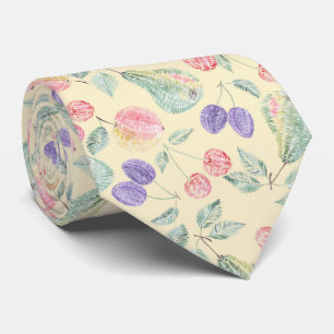 Obstpflaumen Birnäpfel Äpfel Kirsche Stilvolle Far Krawatte