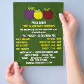 Obstplantagen, Werbung für Lebensmittelhändler Flyer (Hand)