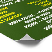 Obstplantagen, Werbung für Lebensmittelhändler Poster (Ecke)