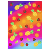Obstregenbogen mit Orange Strawberry Limon Klemmbrett (Rückseite)