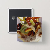 Obstsalat mit Eis. Button (Vorne & Hinten)