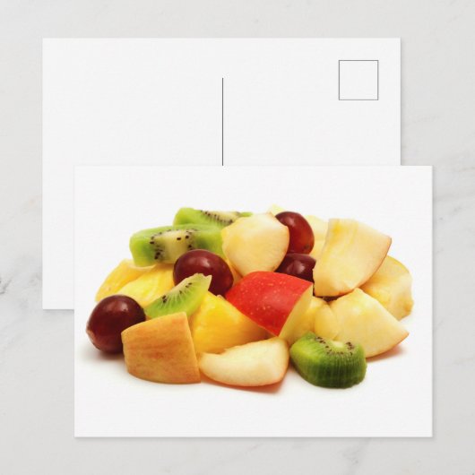 Obstsalat Postkarte (Vorne/Hinten)