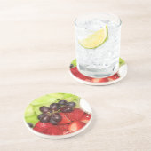Obstsalat Sandstein Untersetzer (Seite)