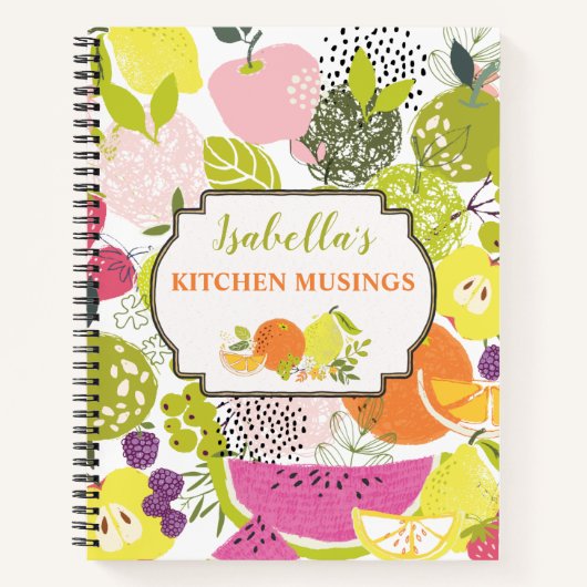 Obstsalat; Sommerkollektion Notizblock (Vorderseite)
