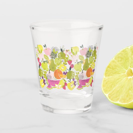 Obstsalat; Sommerkollektion Schnapsglas (Vorderseite)