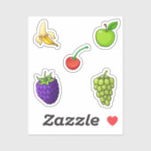 Obstsammlung Aufkleber (Blatt)