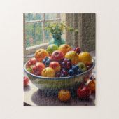 Obstschale auf einem Tafelölgemälde Puzzle (Vertikal)