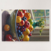 Obstschale auf einem Tafelölgemälde Puzzle (Horizontal)