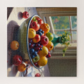 Obstschale auf einem Tafelölgemälde Puzzle (Horizontal)