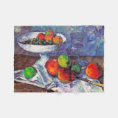 Obstschale, Glas und Äpfel, Cezanne Fleecedecke (Vorderseite (Horizontal))