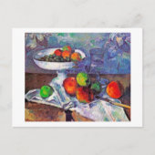 Obstschale, Glas und Äpfel, Cezanne Postkarte (Vorderseite)