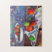 Obstschale, Glas und Äpfel, Cezanne Puzzle (Vertikal)