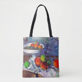 Obstschale, Glas und Äpfel, Cezanne Tasche (Vorderseite)