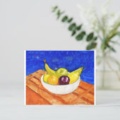 Obstschale Postkarte (Stehend Vorderseite)