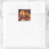 Obstschale Quadratischer Aufkleber (Tasche)