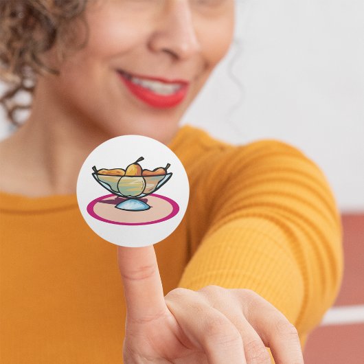 Obstschale Runder Aufkleber