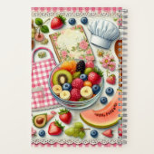 Obstschale umgeben von Küchenelementen Notizblock (Rückseite)